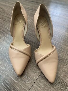Vince Camuto Blush Nude D'Orsay Pointed-Toe Pumps